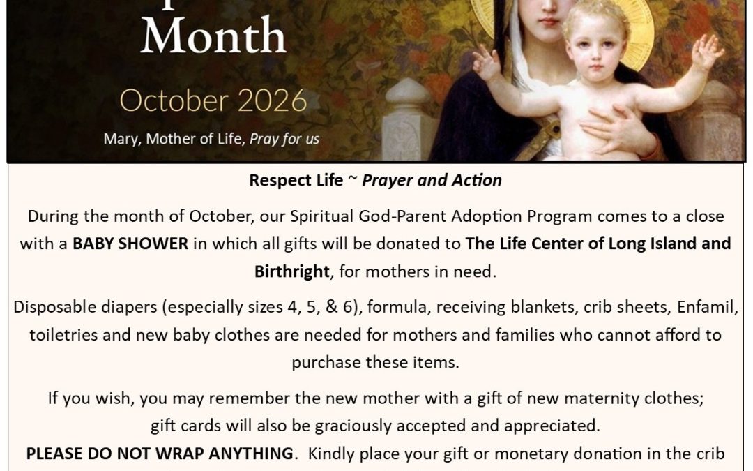 October is Respect Life Month