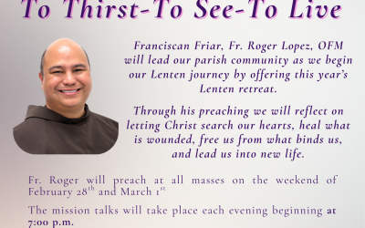 Lent Mission – Welcome Fr Lopez, OFM