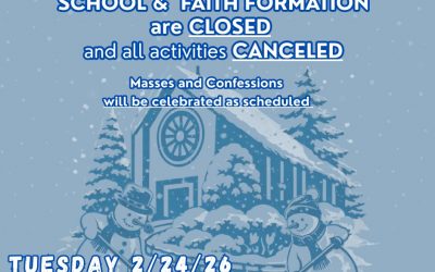 Rectory closed due to storm 2/24/26