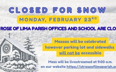 Rectory closed due to storm 2/23/26